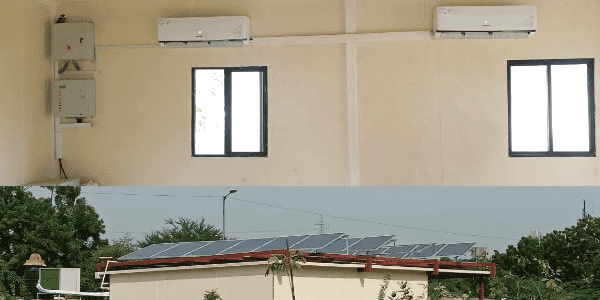 4TR Solar air conditioner installed at a school in Gujarat