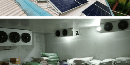 Off-grid solar integrated on an existing 35MT cold storage at BAIF, Gujarat