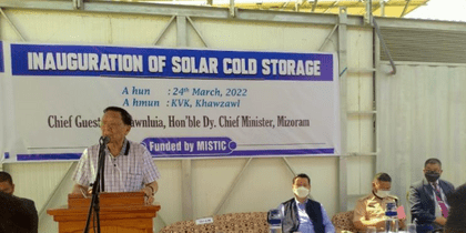 Inauguration of 10MT Solar Cold Storage in Mizoram